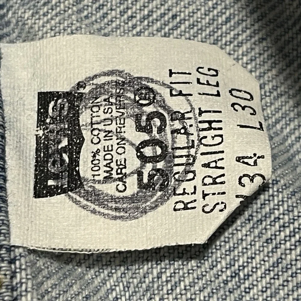 Vintage Levis USA Made Jeans 32x27 Distress 505 Stonewash Relaxed Baggy 90s Levi